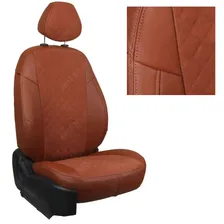 Авточехлы Fiat Ducato до 15 мест Экокожа (Коричневая) + Алькантара (Коричневая)