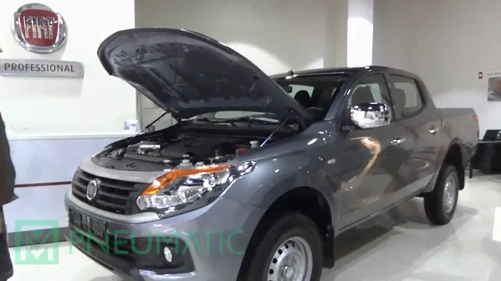 Установка амортизаторов (упоров) капота Fiat Fullback (арт. KU-MI-L200-05) от upory.ru