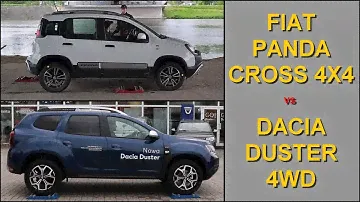 SLIP TEST - Fiat Panda Cross 4x4 vs Dacia Duster 4WD - @4x4.tests.on.rollers