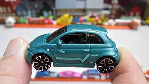 Fiat 500e 2023 Mattel Hot Wheels Green Speed Toy Car Unboxing and Review - Compact Electric Vehicle