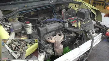 Fiat Doblo 1.2L Снятие двигателя и его разборка (1 часть)